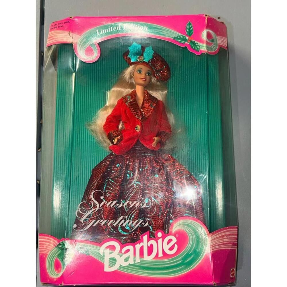 Season's Greetings Barbie Doll Limited Edition Mattel #12384 NIB‎ 1994